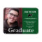 Graduate Photo Green White Graduation Announcement