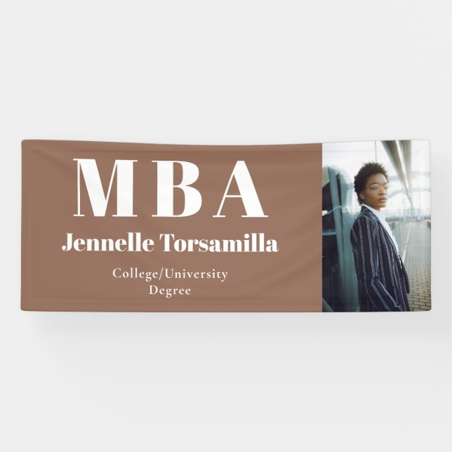 Graduate Photo MBA Graduation Banner (Horizontal)