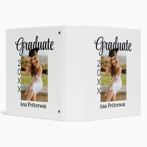 Graduate photo modern classic add year name rustic
