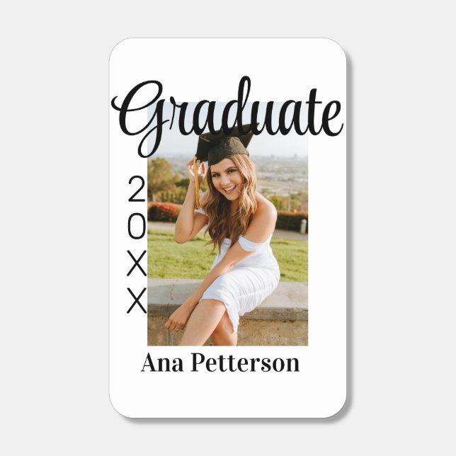 Graduate photo modern classic add year name rustic matchboxes (Front)