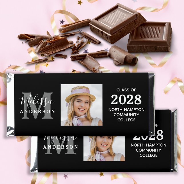 Graduate Photo Monogram Personalized Graduation  Hershey Bar Favors (Creator Uploaded)