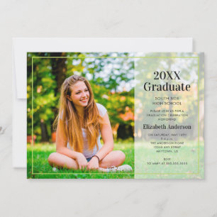 Graduate Photo Overlay Text Graduation Party Invitation