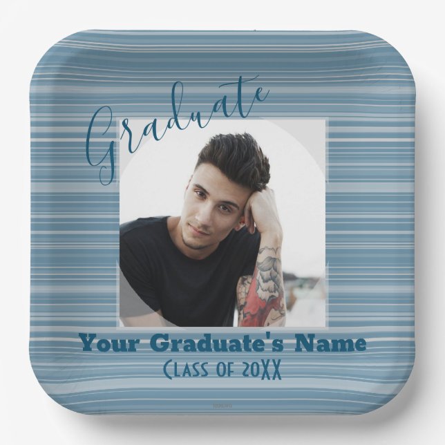 Graduate Photo Paper Plates - HAMbyWG (Front)