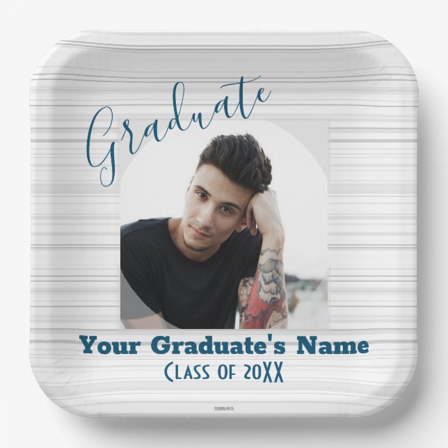 Graduate Photo Paper Plates - HAMbyWG (Front)