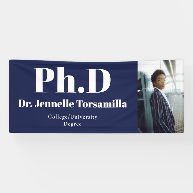 Graduate Photo PhD Graduation Banner (Horizontal)