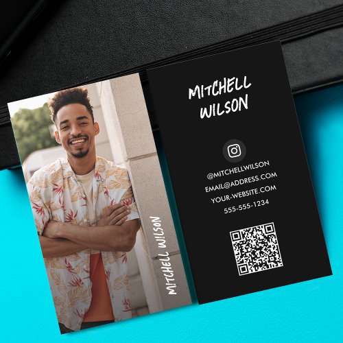 Graduate Photo QR Code Calling Card