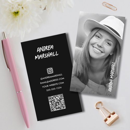 Graduate Photo QR Code Calling Card