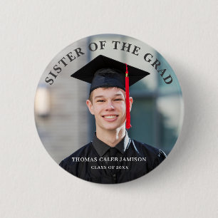 Graduate Photo Sister of the Grad Button