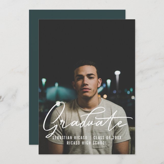 Graduate Photo Template Personalized (Front/Back)