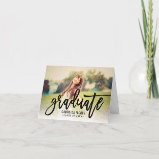 Graduate Photo Thank You Note | Brushed Script
