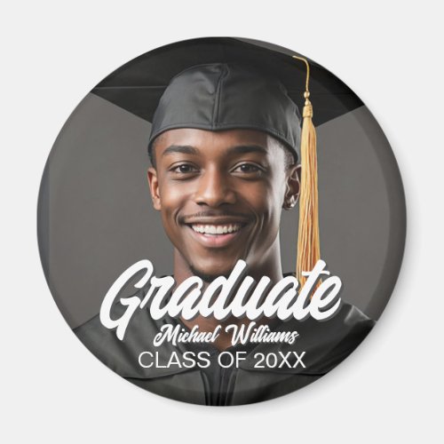 Graduate Photo w Bold Script Graduation Party
