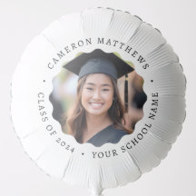 Graduate photo white wavy border graduation