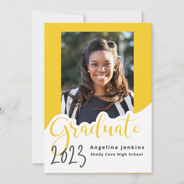Graduate Photo Yellow 2023 Announcement (Front)