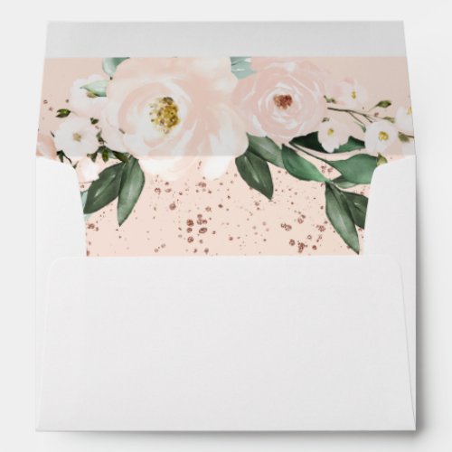 Graduate Pink Blush Floral Bouquet Elegant Envelop Envelope