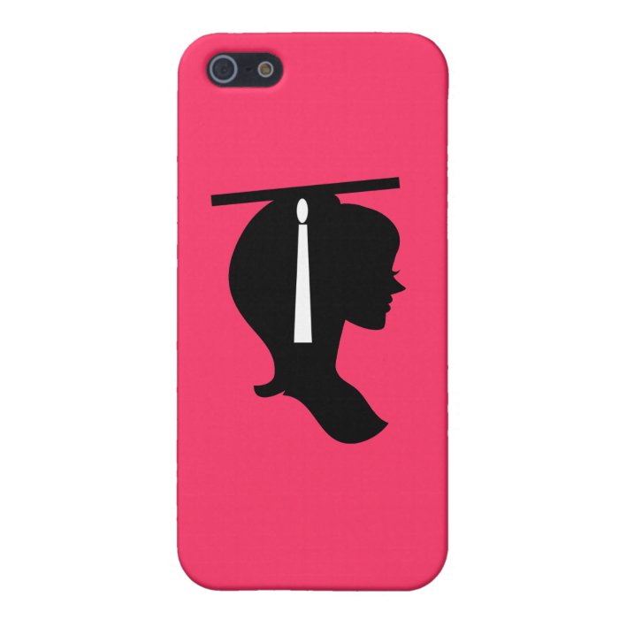 Graduate Pink Silhouette iPhone 5 Case