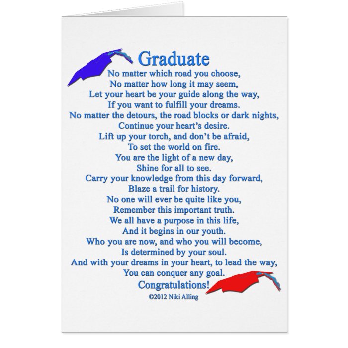 Graduate Poem Card