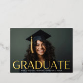 Graduate Pressed Gold Foil Modern Announcement '24 (Standing Front)