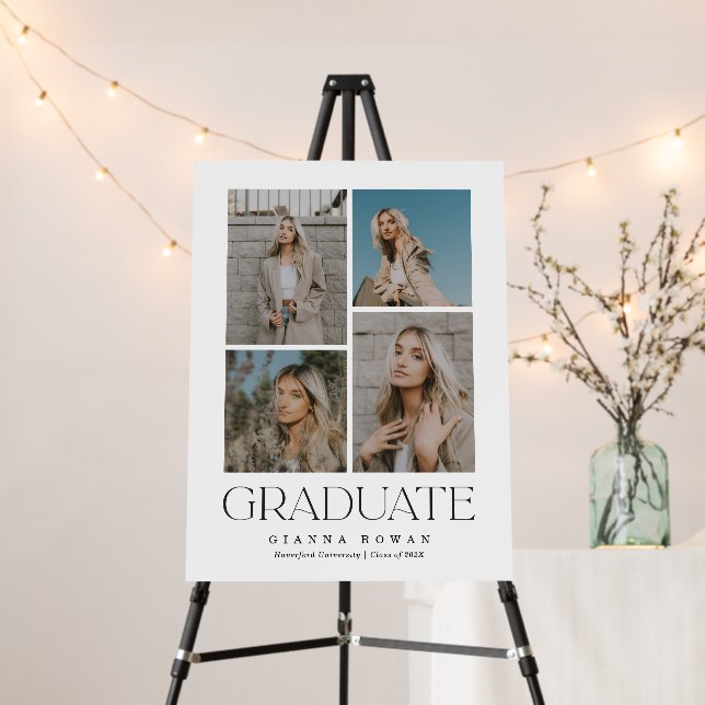 Graduate Prestige Graduation Photo Announcement Foam Board (In Situ (Stand))