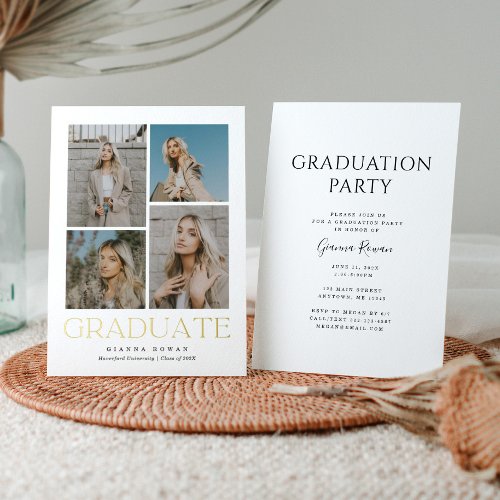 Graduate Prestige Graduation Photo Invitation