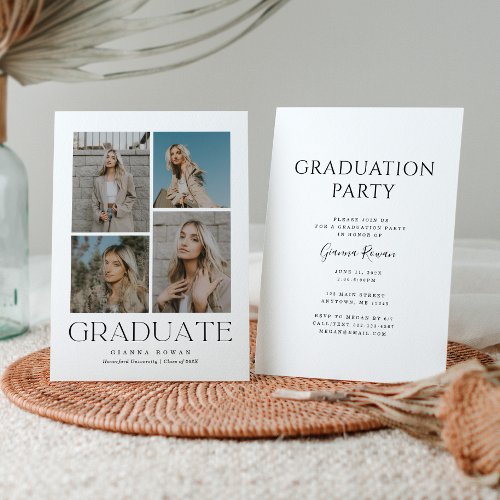 Graduate Prestige Graduation Photo Invitation