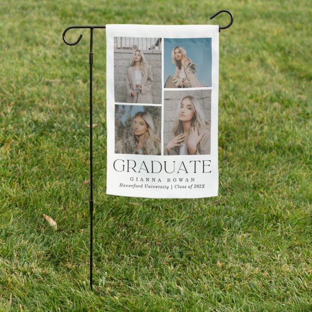 Graduate Prestige Personalized Garden Flag (In SItu)