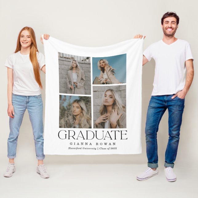 Graduate Prestige Photo Collage Blanket (In Situ)