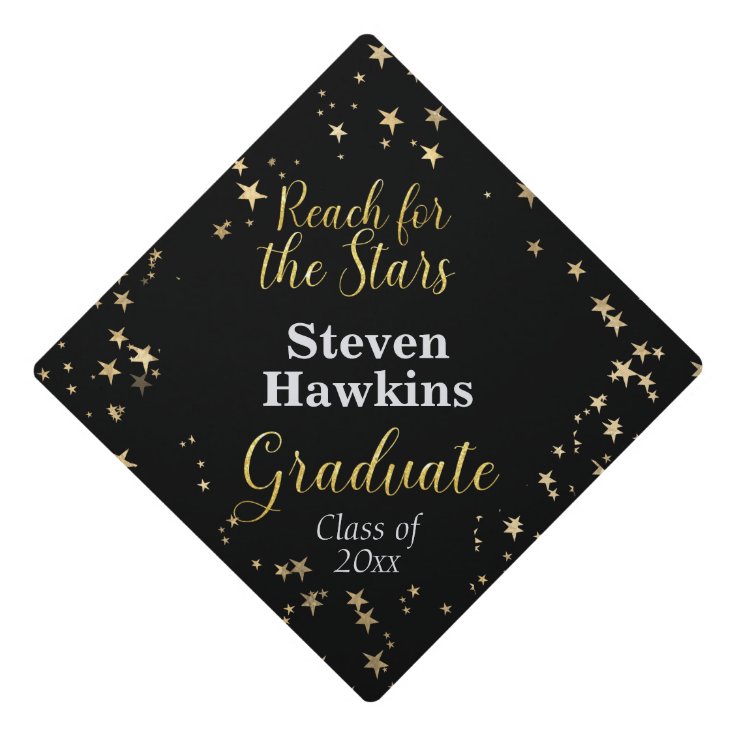 Graduate Reach For The Stars Graduation Cap Topper | Zazzle