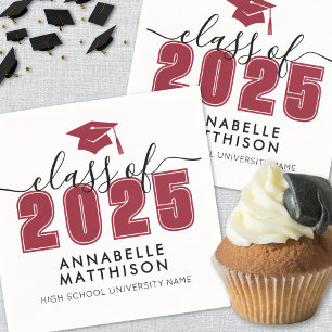 Graduate Red Graduation Napkins