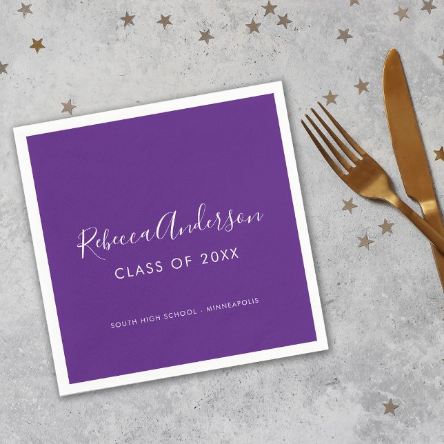 Graduate Scrip Class of 2026 Graduation Party Napkins (Creator Uploaded)