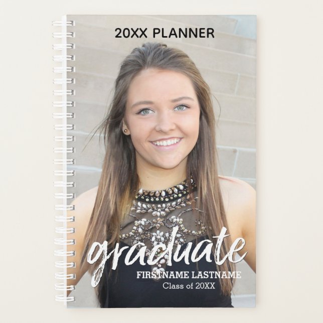 Graduate Script - Class of Year Name with Photo Planner (Front)