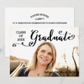 Graduate Script - Graduation Announcement | Zazzle