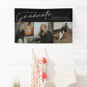 Graduate script graduation party 3 photo banner