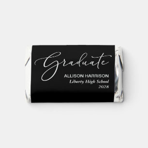 Graduate Script Graduation Party Black Hershey's Miniatures