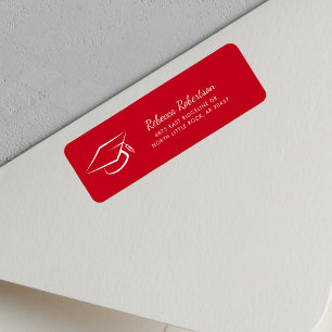Graduate Script Minimalist Return Address Label