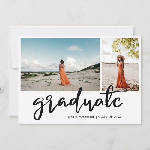 Graduate Script Modern Elegant Graduation Party In Invitation