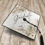 Graduate script pampas eucalyptus elegant decor gr graduation cap topper