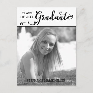 Graduate Script Vertical - Postcard