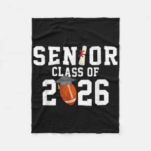 Graduate Senior Cl Of 2026 Graduation American Foo Fleece Blanket