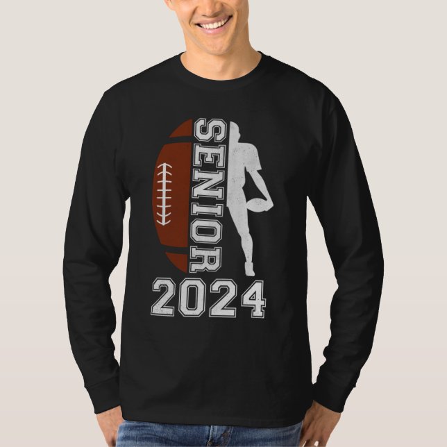 Graduate Senior Class 2024 Graduation American Foo T-Shirt (Front)