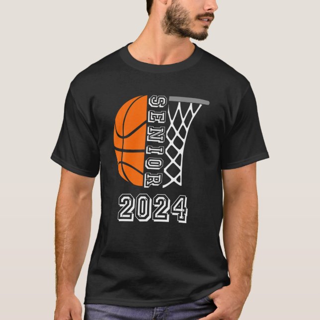 Graduate Senior Class 2024 Graduation Basketball P T-Shirt (Front)