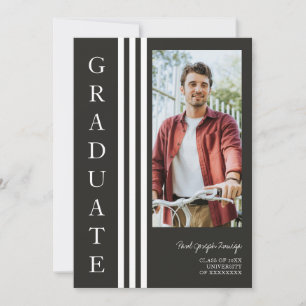 Graduate Simple Chic Trendy Script Photo Invitation