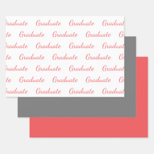 Graduate Simple Modern Graduation Wrapping Paper Sheets