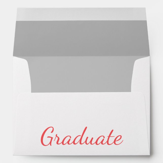 Graduate Simple Modern Minimalist Graduation Envelope (Back (Bottom))