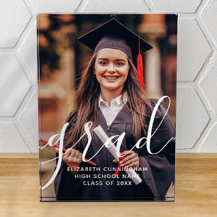 Graduate Simple Modern Script Classic Photo Block