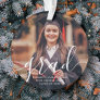 Graduate Simple Modern Script Classic Photo Ornament