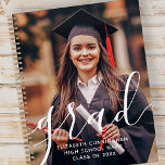 Graduate Simple Modern Script Classic Photo Planner<br><div class="desc">This simple and classic design is composed of sans serif and playful cursive typography and add a custom photo.</div>