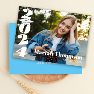 Graduate Simple Modern Stylish Class of 2024 Invitation