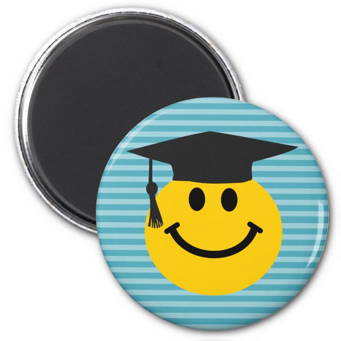 Graduate smiley face magnet