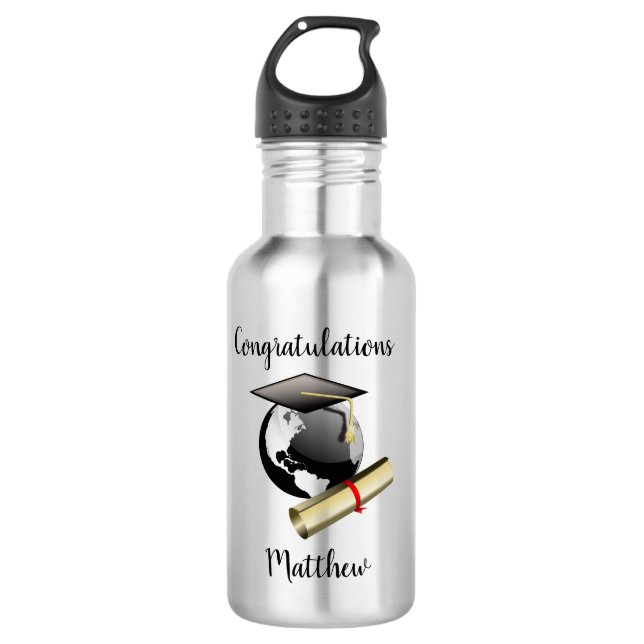 Graduate Stainless Steel Water Bottle (Front)