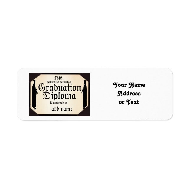 Graduate Standing Tall Diploma Label (Front)